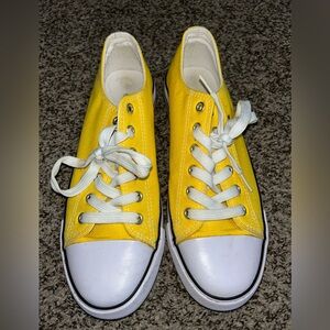 Amazon Yellow and White Women's Sneakers